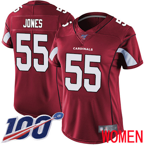 Arizona Cardinals Limited Red Women Chandler Jones Home Jersey NFL Football #55 100th Season Vapor Untouchable->women nfl jersey->Women Jersey